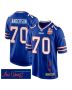Alec Anderson 70 Buffalo Bills Super Bowl LIX Champions Patch ‘New Orleans – The Ultimate Showdown’ EMBROIDERED Game Men Jersey – Royal