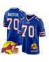 Alec Anderson 70 Buffalo Bills Super Bowl LIX New Orleans Patch Game Men Jersey – Royal