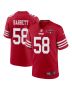 Alex Barrett 58 San Francisco 49ers NFC Champions Patch Game Men Jersey – Scarlet