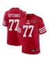 Alfredo Gutierrez 77 San Francisco 49ers NFC Champions Patch Game Men Jersey – Scarlet