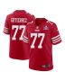 Alfredo Gutierrez 77 San Francisco 49ers Super Bowl LVIII Patch Game Men Jersey – Scarlet