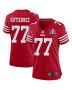 Alfredo Gutierrez 77 San Francisco 49ers Super Bowl LVIII Patch Game Women Jersey – Scarlet