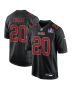 Ambry Thomas 20 San Francisco 49ers Super Bowl LVIII Patch Fashion Game Men Jersey – Carbon Black