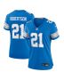Amik Robertson 21 Detroit Lions Team Game Women Jersey – Blue
