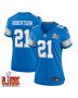 Amik Robertson #21 Detroit Lions Super Bowl LIX Women’s Jersey – Blue