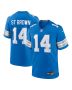 Amon-Ra St. Brown 14 Detroit Lions Game Jersey – Men, Blue