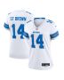 Amon-Ra St. Brown 14 Detroit Lions Women’s White Game Jersey – White