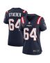 Andrew Stueber 64 New England Patriots Women Game Jersey – Navy