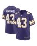 Andrew Van Ginkel 43 Minnesota Vikings Alternate Game Men Jersey – Purple