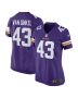Andrew Van Ginkel 43 Minnesota Vikings Team Game Women Jersey – Purple