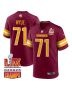 Andrew Wylie 71 Washington Commanders Super Bowl LIX Champions Patch Game Men Jersey – Burgundy