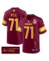 Andrew Wylie 71 Washington Commanders Super Bowl LIX Champions Patch ‘New Orleans – The Ultimate Showdown’ EMBROIDERED Game Men Jersey – Burgundy