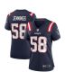 Anfernee Jennings 58 New England Patriots Women Team Game Jersey – Navy
