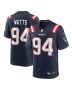 Armon Watts 94 New England Patriots Team Game Men Jersey – Navy