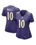 Arthur Maulet 10 Baltimore Ravens Women’s Game Jersey – Purple
