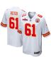 Austin Reiter 61 Kansas City Chiefs AFC Champions Patch Game Men Jersey – White