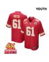 Austin Reiter 61 Kansas City Chiefs Super Bowl LVIII Champions 4X Game YOUTH Jersey – Red