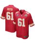 Austin Reiter 61 Kansas City Chiefs Super Bowl LVIII Patch Game Men Jersey – Red