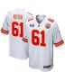 Austin Reiter 61 Kansas City Chiefs Super Bowl LVIII Patch Game Men Jersey – White