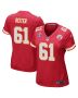 Austin Reiter 61 Kansas City Chiefs Super Bowl LVIII Patch Game Women Jersey – Red
