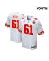 Austin Reiter 61 Kansas City Chiefs Super Bowl LVIII Patch Game YOUTH Jersey – White