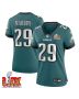 Avonte Maddox #29 Philadelphia Eagles Super Bowl LIX Women’s Jersey – Midnight Green