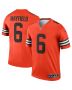 Baker Mayfield 6 Cleveland Browns Men Inverted Legend Jersey – Orange