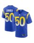 Beaux Limmer 50 Los Angeles Rams Team Game Men Jersey – Royal