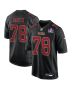 Ben Bartch 78 San Francisco 49ers Super Bowl LVIII Patch Fashion Game Men Jersey – Carbon Black