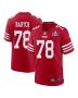 Ben Bartch 78 San Francisco 49ers Super Bowl LVIII Patch Game Men Jersey – Scarlet