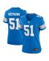 Ben Niemann 51 Detroit Lions Women’s Team Game Jersey – Blue