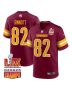Ben Sinnott 82 Washington Commanders Super Bowl LIX Champions Patch Game Men Jersey – Burgundy