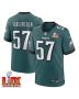 Ben VanSumeren #57 Philadelphia Eagles Super Bowl LIX Jersey – Men’s – Midnight Green