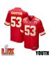 BJ Thompson #53 Kansas City Chiefs Super Bowl LIX YOUTH Jersey – Red