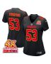 BJ Thompson 53 Kansas City Chiefs Super Bowl LVIII Champions 4X Fashion Game Women Jersey – Carbon Black