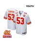 BJ Thompson 53 Kansas City Chiefs Super Bowl LVIII Champions 4X Game YOUTH Jersey – White