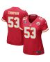 BJ Thompson 53 Kansas City Chiefs Super Bowl LVIII Patch Game Women Jersey – Red