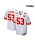 BJ Thompson 53 Kansas City Chiefs Super Bowl LVIII Patch Game YOUTH Jersey – White
