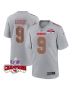 Blaine Gabbert 9 Kansas City Chiefs Super Bowl LVIII Champions 4 Stars Patch Atmosphere Fashion Game Men Jersey – Gray