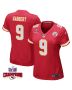 Blaine Gabbert 9 Kansas City Chiefs Super Bowl LVIII Champions 4 Stars Patch Game Women Jersey – Red