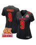 Blaine Gabbert 9 Kansas City Chiefs Super Bowl LVIII Champions 4X Fashion Game Women Jersey – Carbon Black