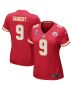 Blaine Gabbert 9 Kansas City Chiefs Super Bowl LVIII Patch Game Women Jersey – Red