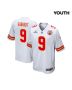 Blaine Gabbert 9 Kansas City Chiefs Super Bowl LVIII Patch Game YOUTH Jersey – White