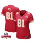 Blake Bell 81 Kansas City Chiefs Super Bowl LVIII Champions 4 Stars Patch Game Women Jersey – Red