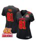 Blake Bell 81 Kansas City Chiefs Super Bowl LVIII Champions 4X Fashion Game Women Jersey – Carbon Black