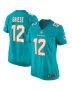 Bob Griese 12 Miami Dolphins Women Game Retired Jersey – Aqua
