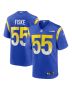 Braden Fiske 55 Los Angeles Rams Game Men Jersey – Royal