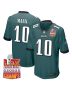 Braden Mann 10 Philadelphia Eagles Super Bowl LIX Champions Patch Game Men Jersey – Midnight Green