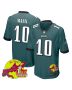 Braden Mann 10 Philadelphia Eagles Super Bowl LIX New Orleans Patch Game Men Jersey – Midnight Green