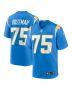Bradley Bozeman 75 Los Angeles Chargers Team Game Men Jersey – Powder Blue